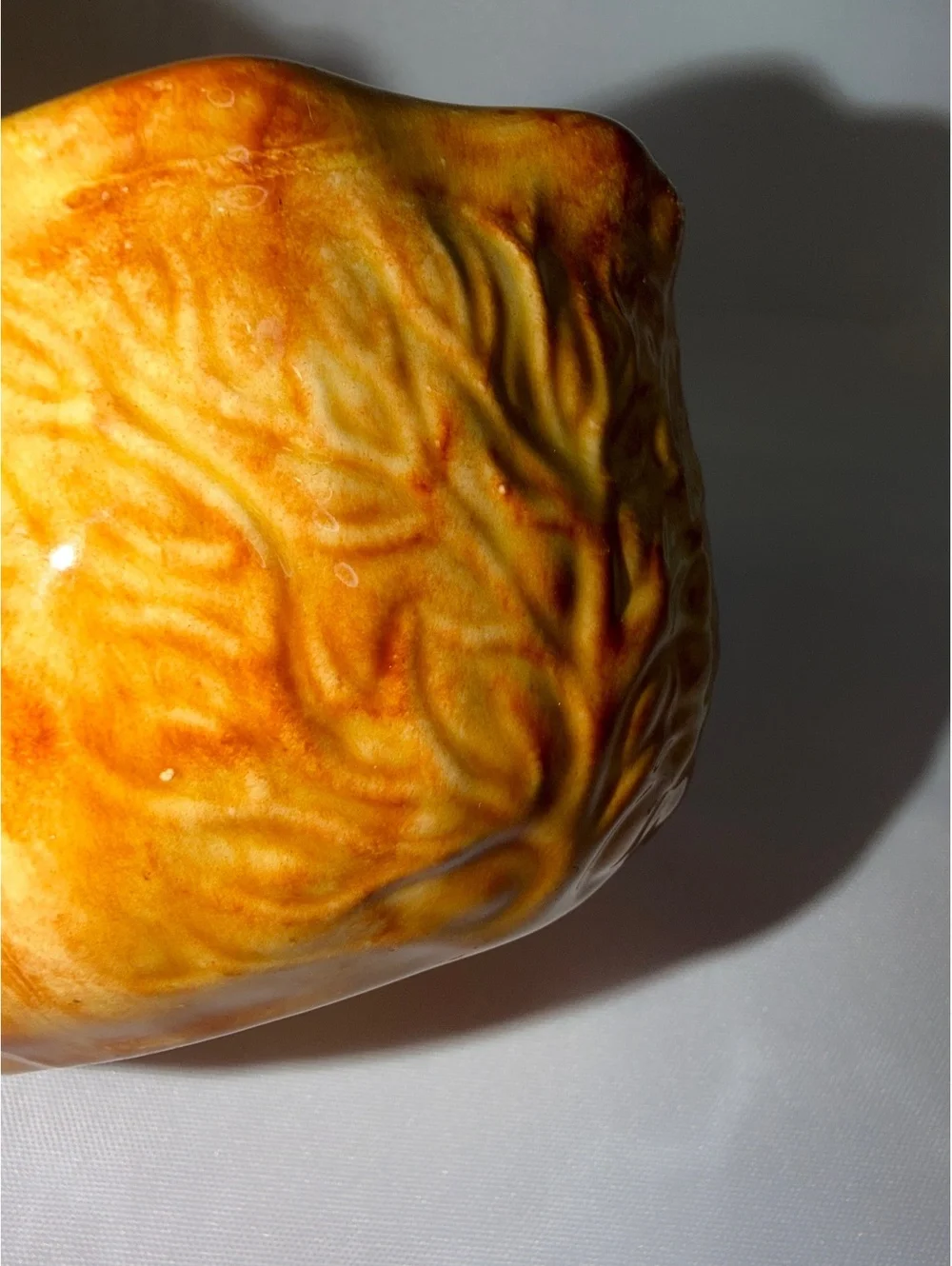 Handmade Vintage Ceramic Serving Bowl with Textured Design